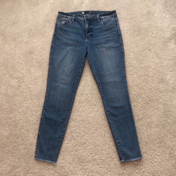 Kut From The Kloth Donna Fab Ab High Waist Raw Hem Ankle Skinny Jeans Size 10 - Picture 2 of 13